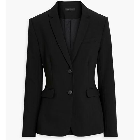 NWOT Women’s rag & bone Razor Crepe Blazer in Black SZ 0 - Picture 3 of 9